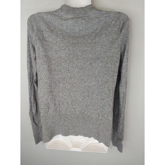 Abercrombie & Fitch Gray Lace up V-Neck Long Sleeve Pullover Sweater Size XS - Picture 5 of 8